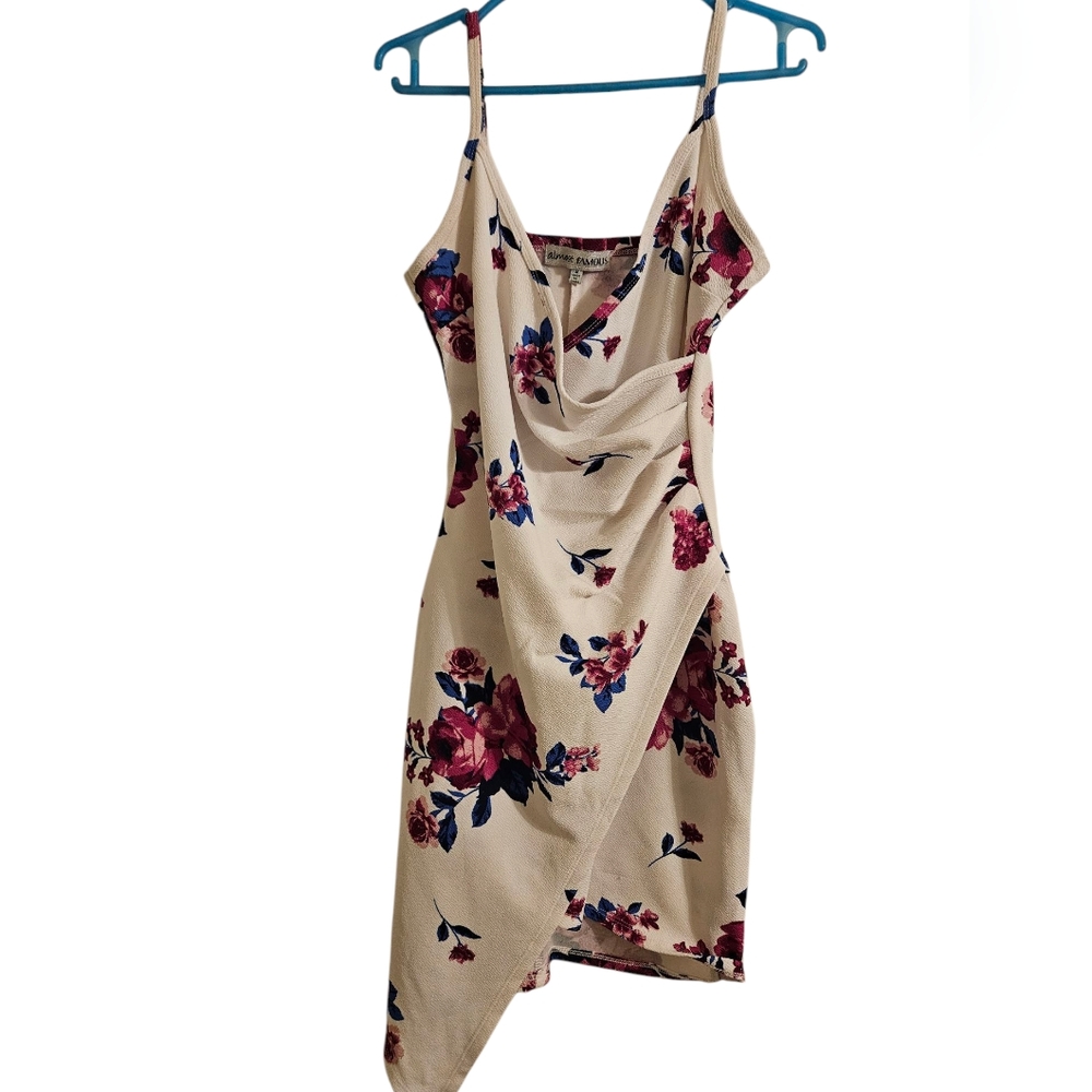 Almost Famous Red Floral Dress Sz M